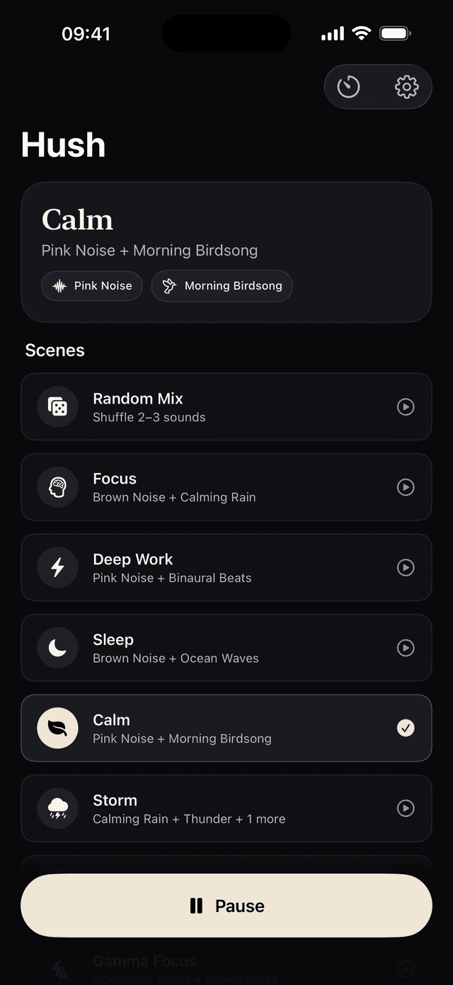 Hush screenshot 1